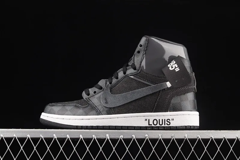 All Categories Air Jordan Jordan Series Basketball Shoes Air Jordan 1 High Donkey Brand x Air Jordan 1 AJ1 Joe 1 Donkey Brand Co-branded Custom Model #With Presbyopia Suitcase Made of Leather, Exclusive Logo Covered Shoe Body, Very High Style